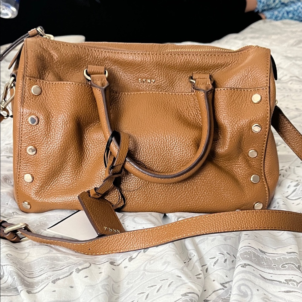 DKNY Brown Leather Satchel